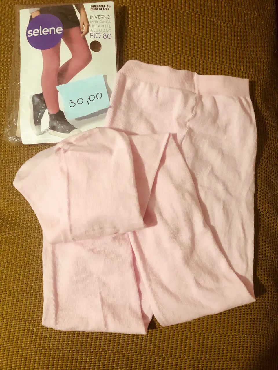 Meia calça infantil Selene rosa - Foto 2
