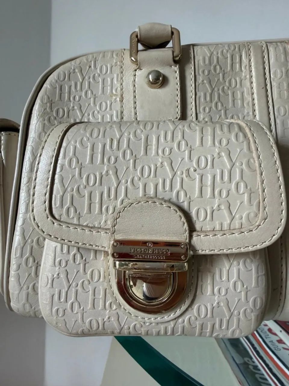 Bolsa Victor Hugo luxo de couro - Foto 6