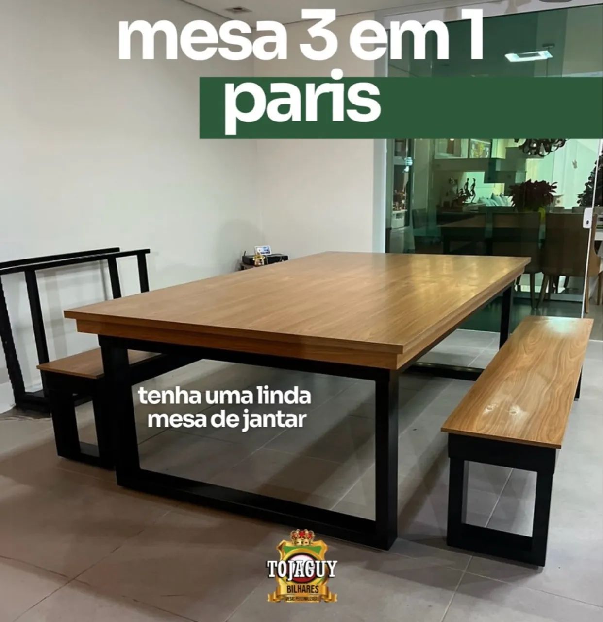 Mesa de sinuca e jantar Paris  - Foto 5
