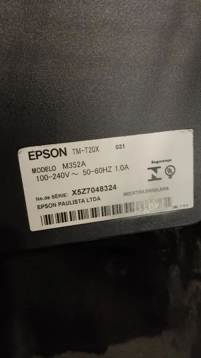 Impressora Térmica Epson Tm-T20x Serial/Usb 110/200v - Foto 2