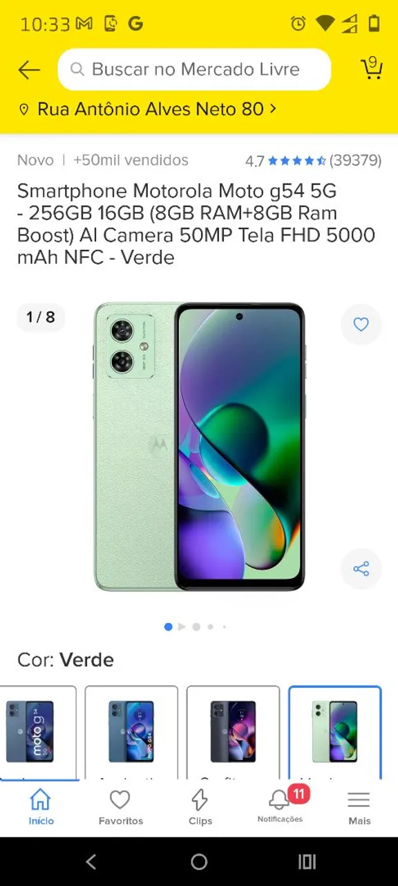 Moto g54 zerado