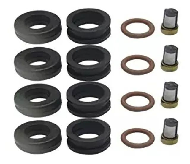 Kit Bicos Completo Sistema Denso 4 Filtros / 4 Anéis / 8 Vedações