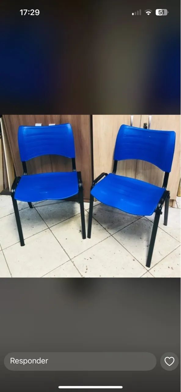 cadeira fixa pvc 