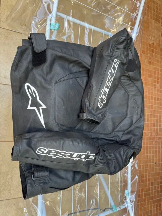 Conjunto em Couro Alpinestars para Motociclista Super Combo - Foto 6