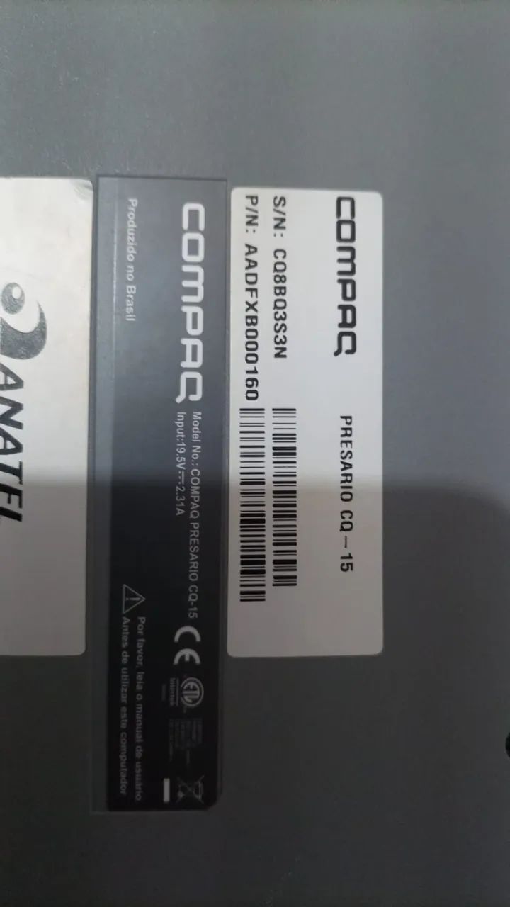 notebook  compaq presario cq 15 sem tela - Foto 4