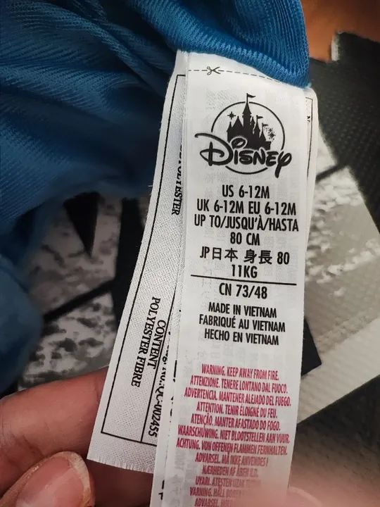 Fantasia Disney Stitch Bebê (6 à 12 meses) até 11 KG - Foto 3