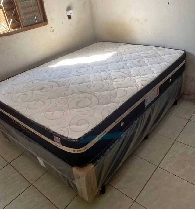 Cama box colchão e suporte