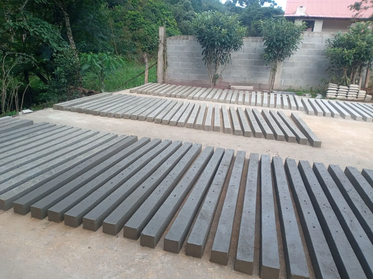 Palanque de Concreto Reto 10x10, 2 metros de comprimento