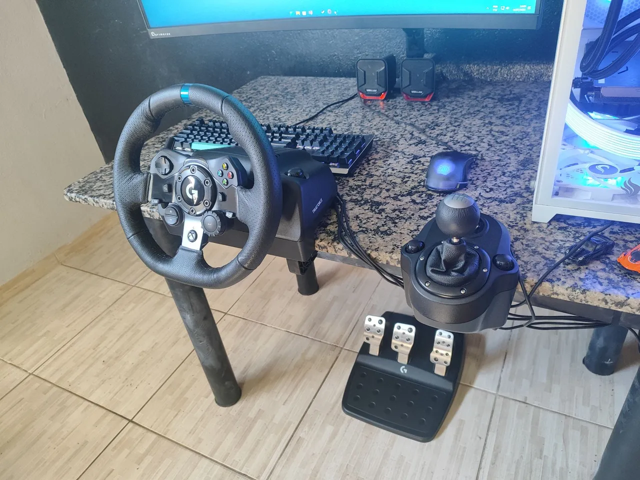 Volante, Pedais e Câmbio Logitech G923 Na Garantia (PERFEITO)