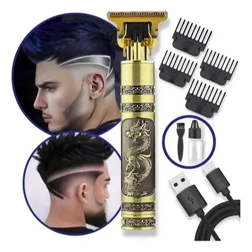 Máquina De Cortar Cabelo Dragão Usb Recarregável