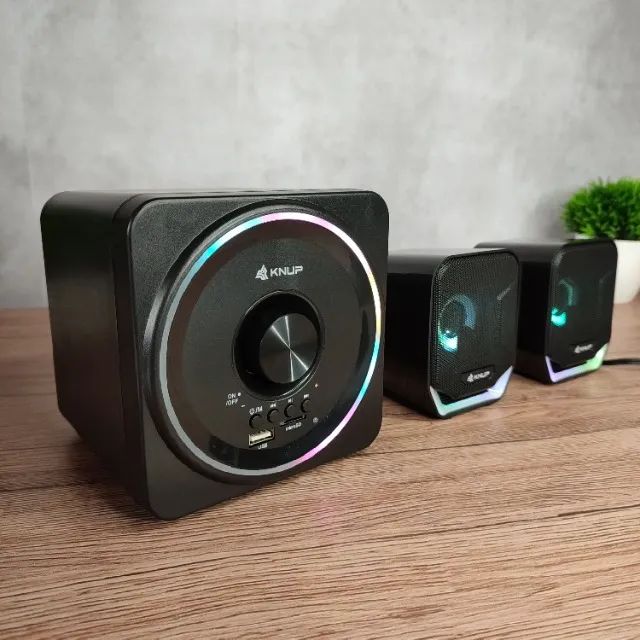 Caixa De Som Gamer 2.1 Bluetooth Home Theater Rgb Celular Pc Tv - Foto 4