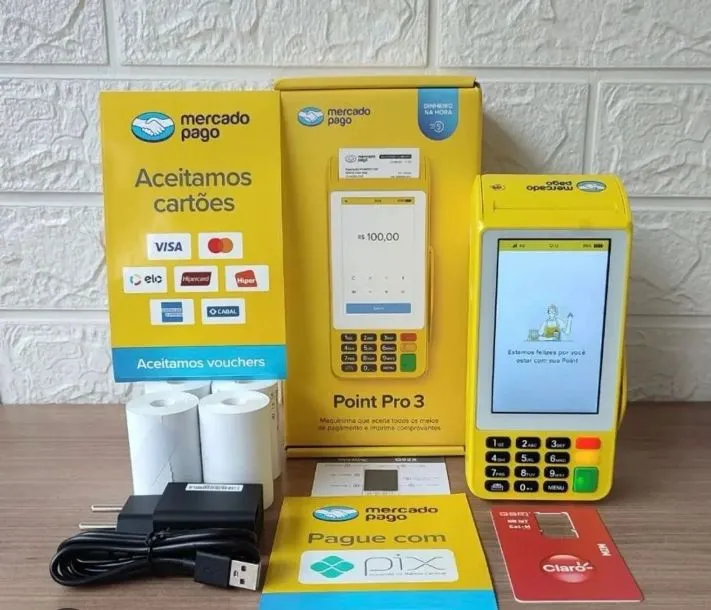 Máquina de Cartão Mercado Pago Point Pro 3