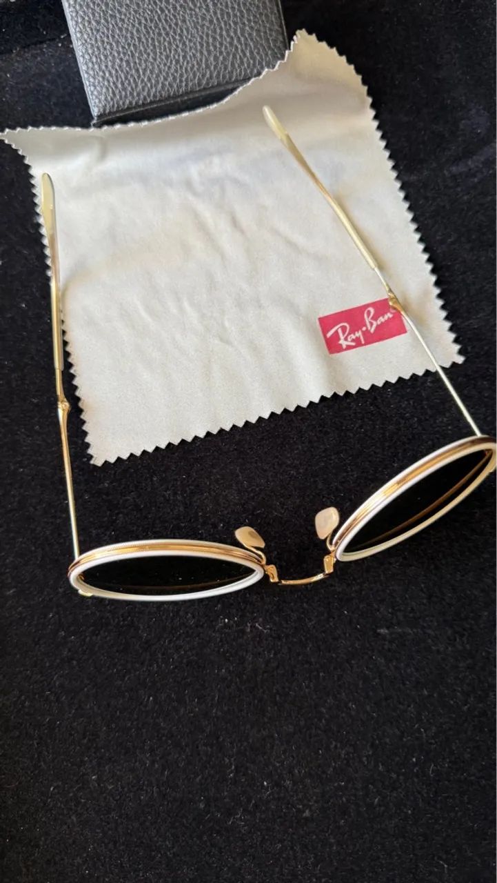 Óculos de Sol Ray-Ban Redondos Vermelhos - Foto 2