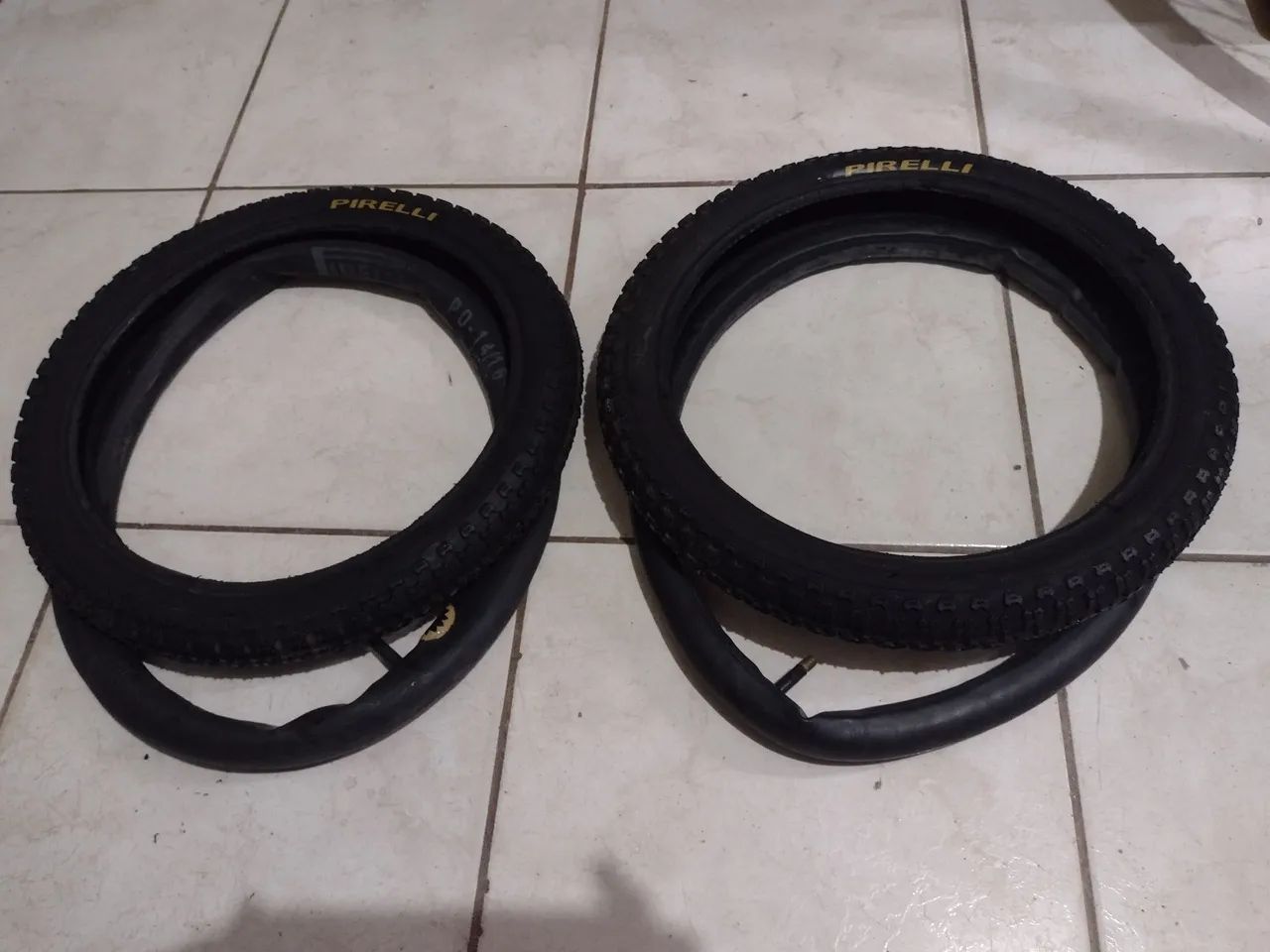 Par De Pneus Pirelli Top Croos Aro 16 Com Câmaras De Ar 