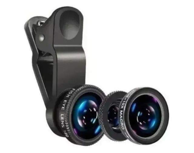 COD-FR45 Lentes Wide, Fish Eye E Macro 3 Em 1 iPhone Motorola Samsung   - Foto 2