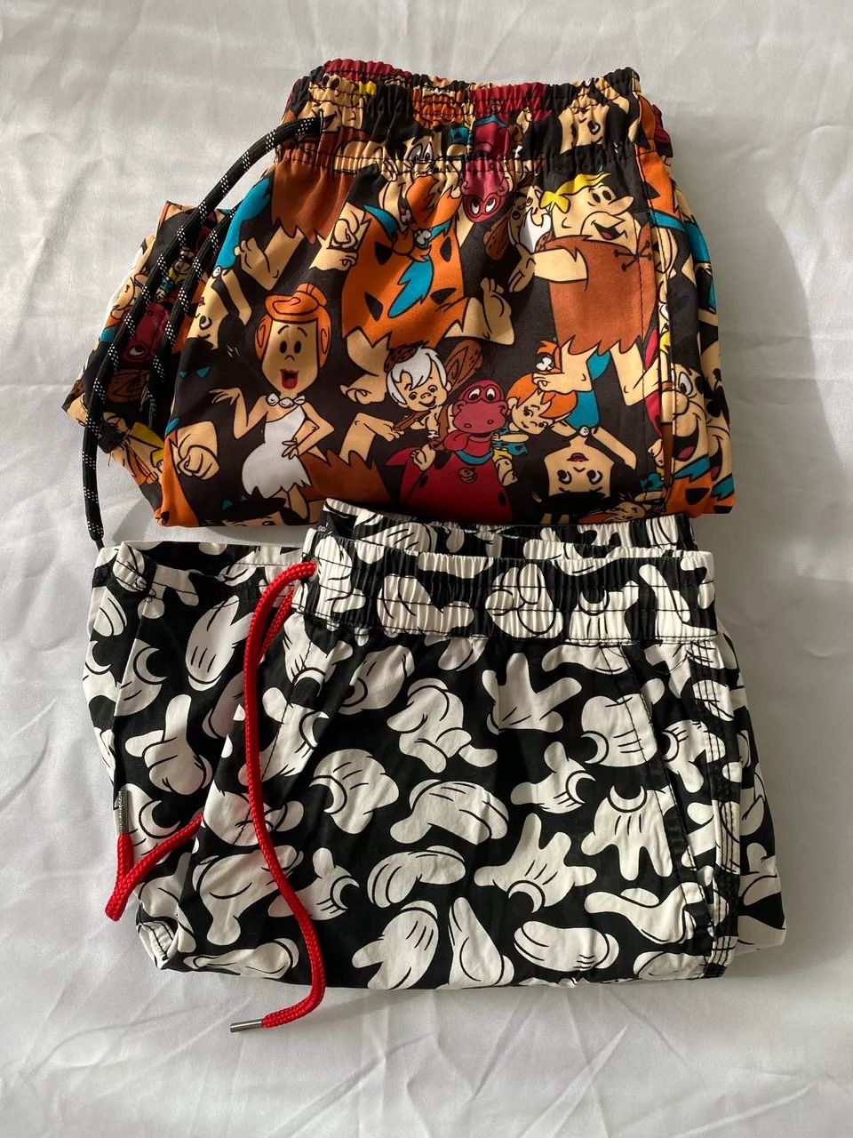 Shorts Estampados - Mickey/Flintstones