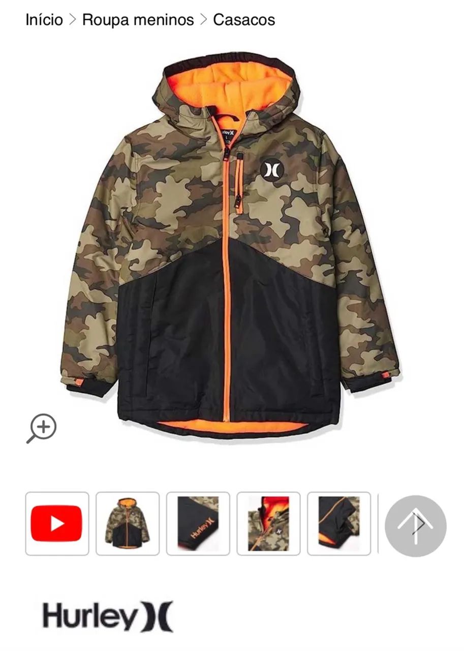 Casaco Hurley Infantil Camuflado