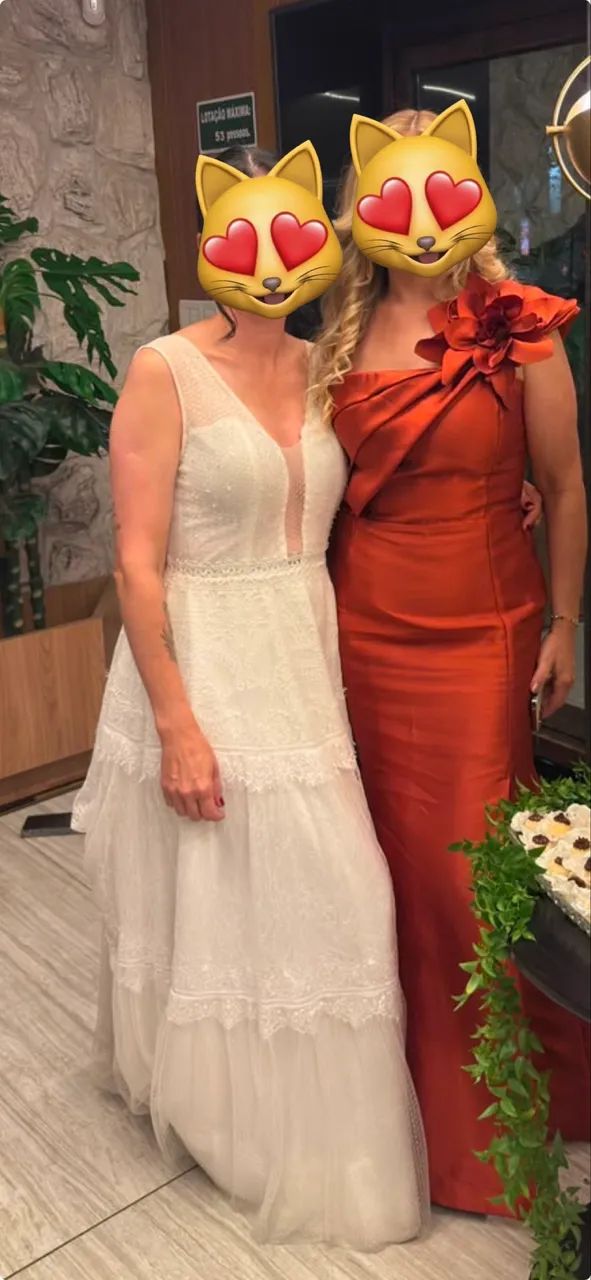 Vestido de Noiva Boho em Renda - Tam. 42 - Foto 5