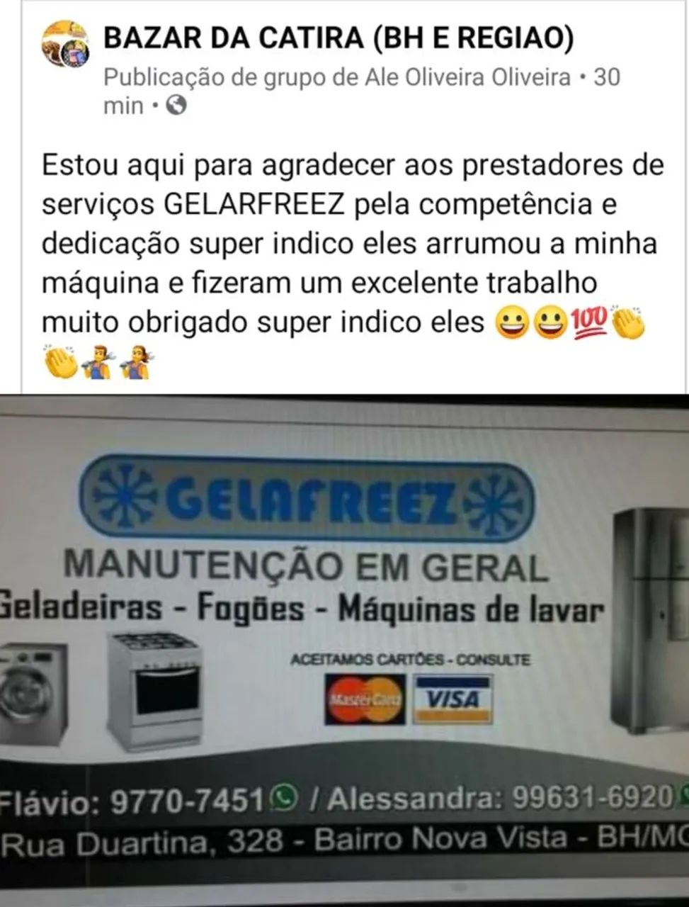GELADEIRA MÁQUINA DE LAVAR BEBEDOURO E FREEZZER  - Foto 3