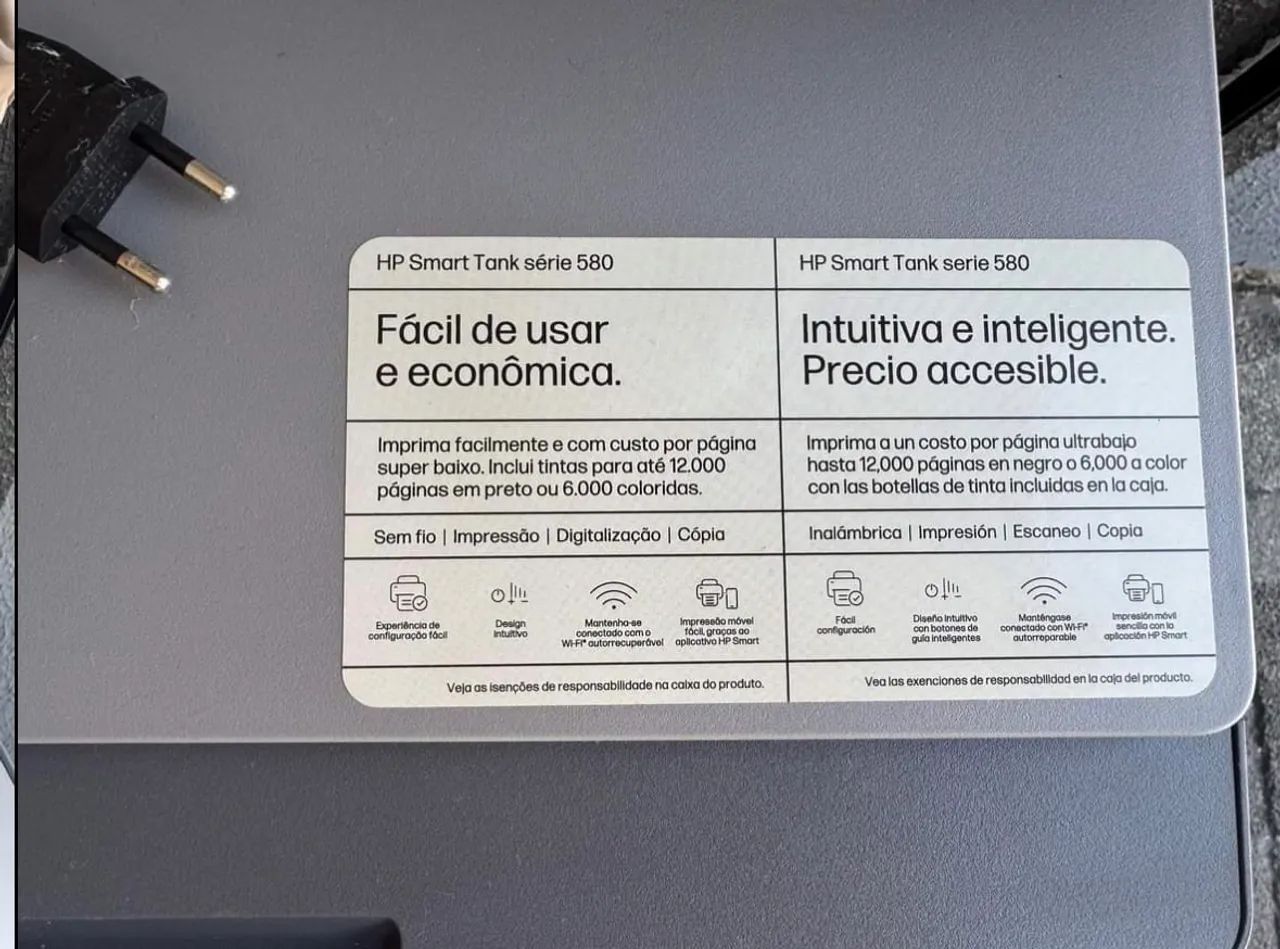 Impressora Multifuncional HP Smart Tank 580 - Foto 4