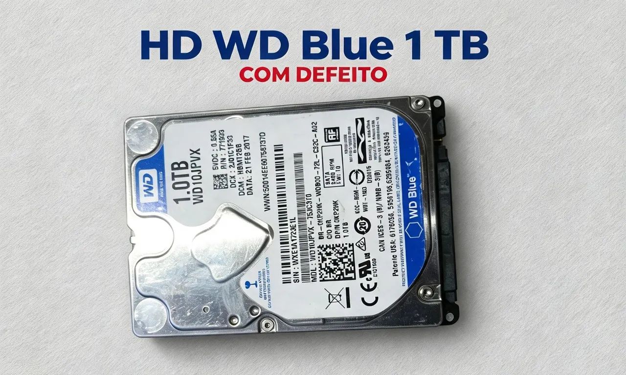 ? HD WD Blue 1 TB ? COM DEFEITO
