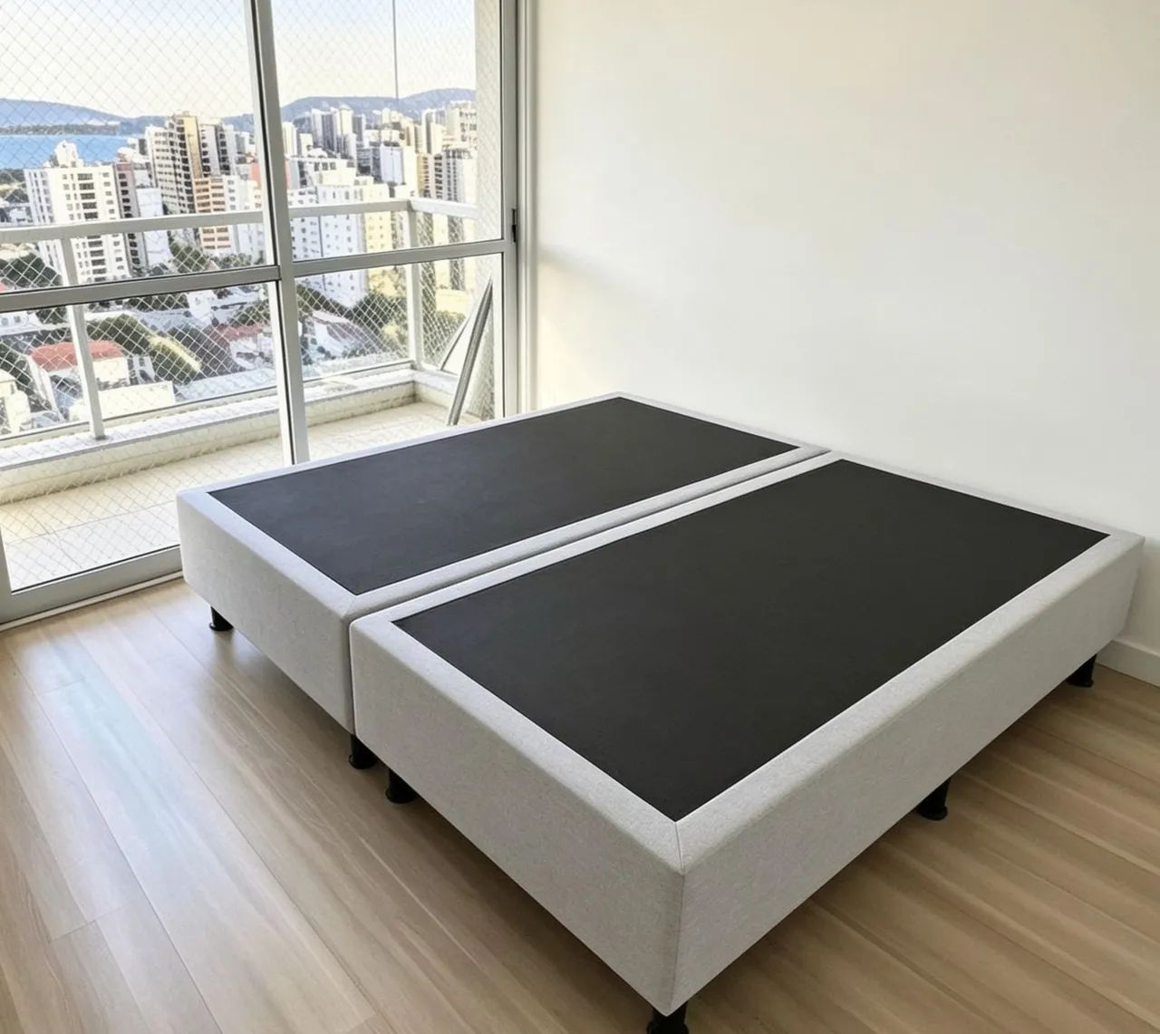 Cama box base King size em LINHO.Entrego 