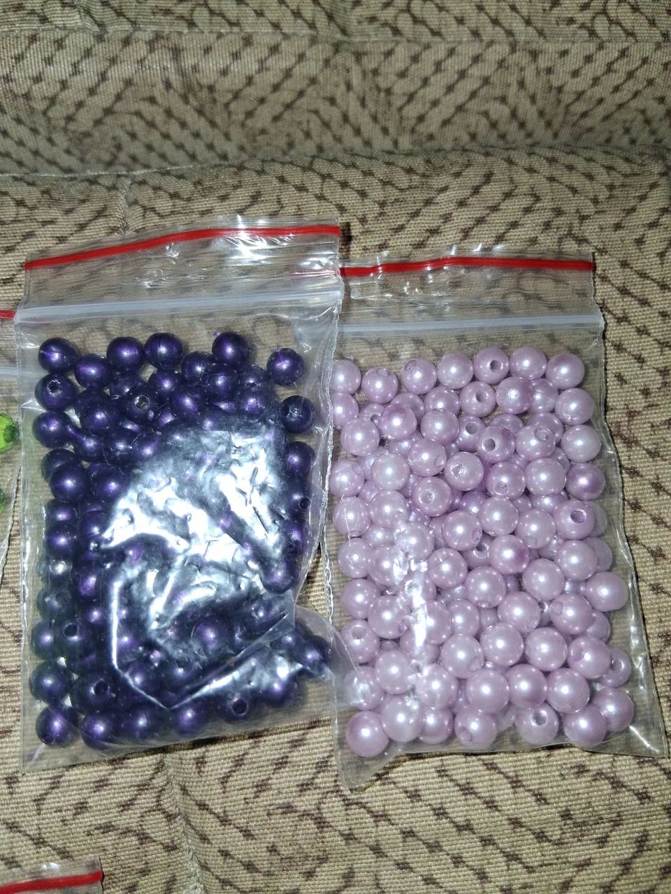 Kit Miçangas Verde e Roxo  - Foto 2