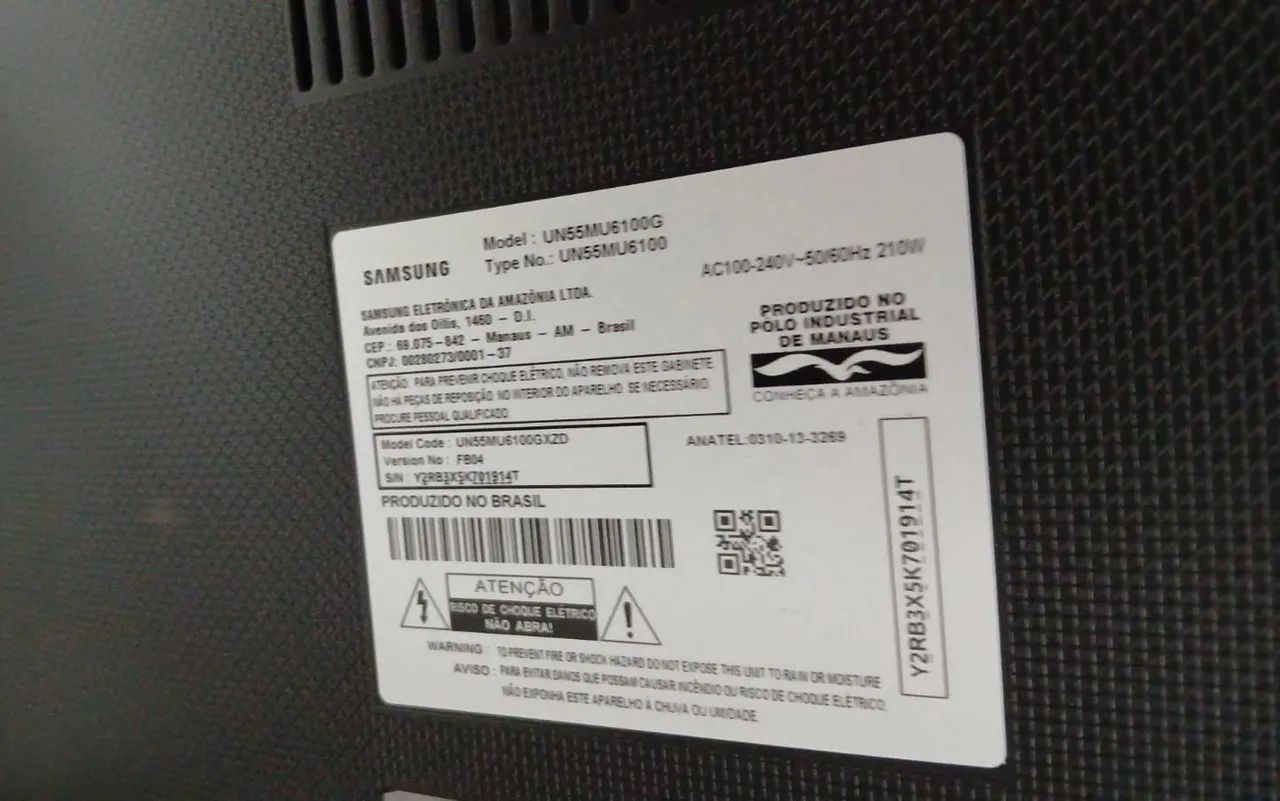 TV Samsung 55 Polegadas UN55MU6100 (Versão FB04) - Para Conserto ou Peças - Foto 2