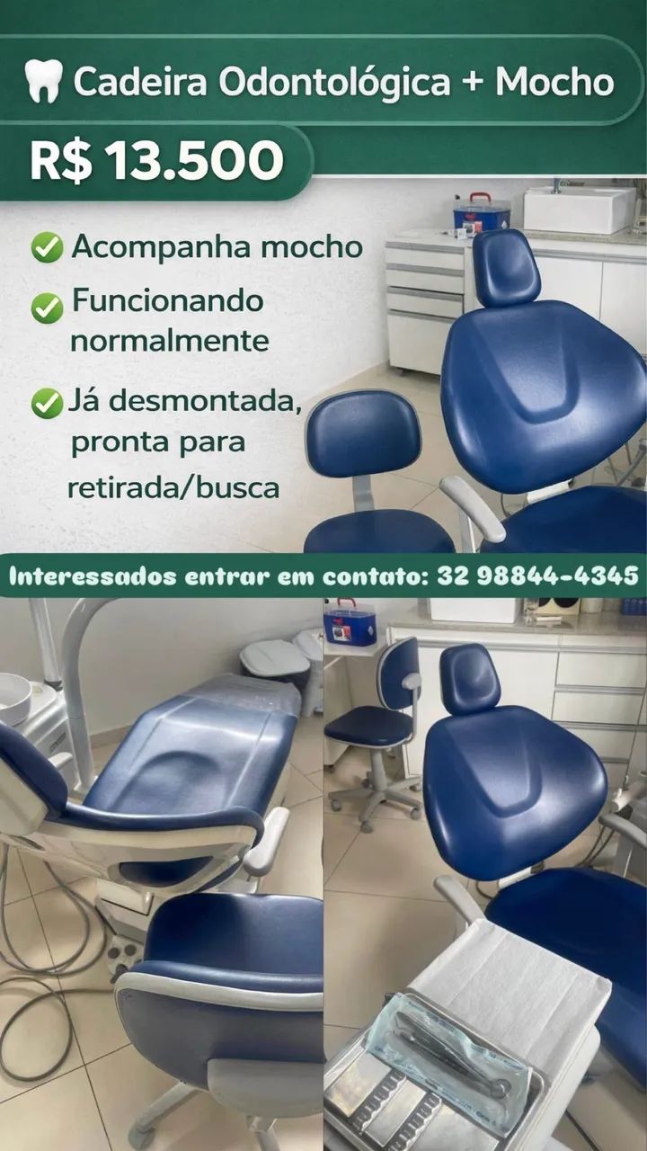 Cadeira odontológica bem conservada 