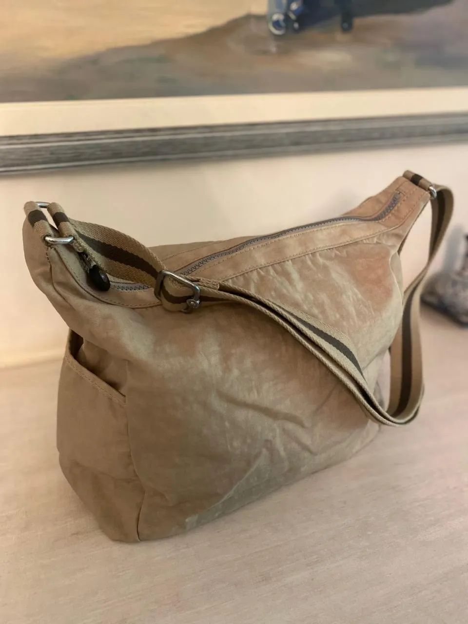 Bolsa Kipling bege original  - Foto 3