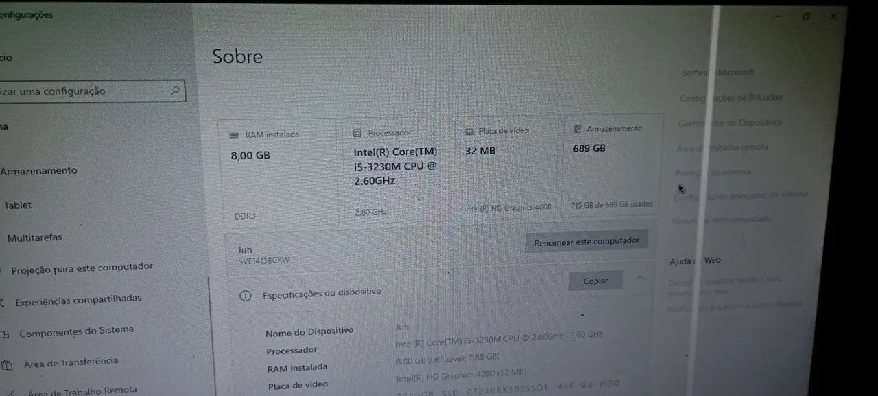 Notebook Sony Vaio - i5 3230m 8GB Ram - Foto 5