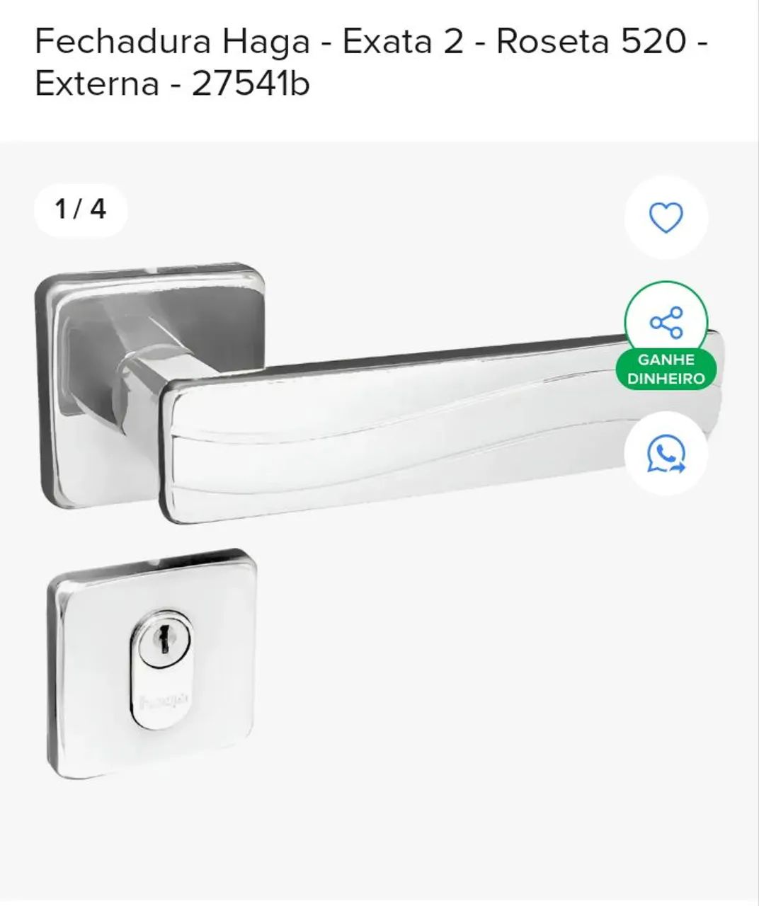 Vendo 04 Fechaduras da marca Haga novas na caixa. - Portas e