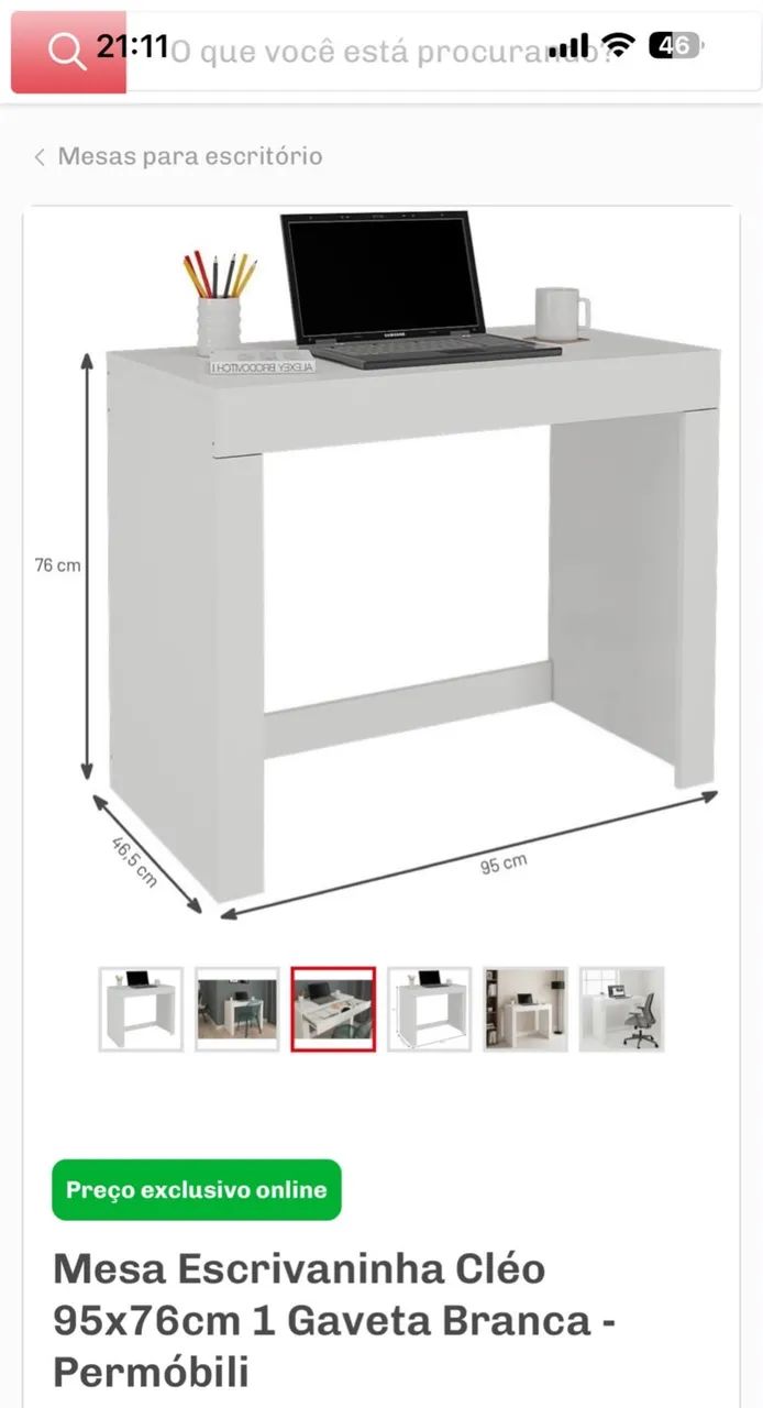 Vendo Escrivaninha Nova  - Foto 2