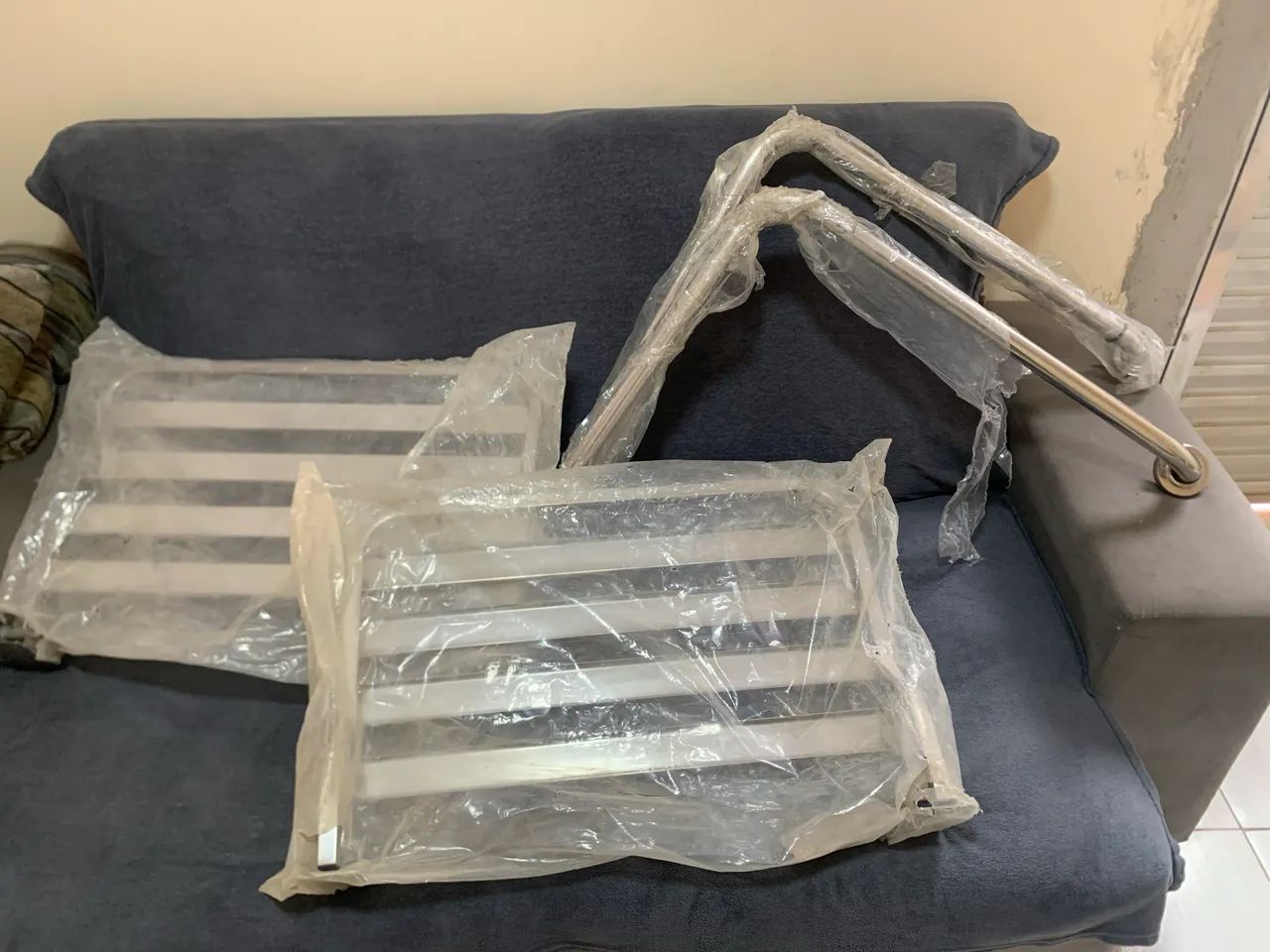 Kit acessibilidade para banheiro. Barras de apoio