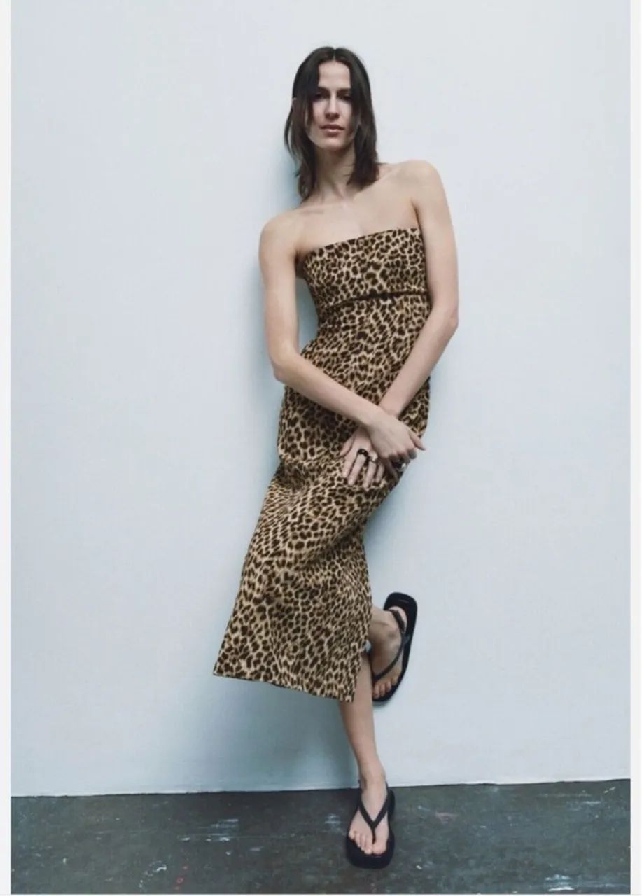 Vestido Zara Animal Print - Foto 3