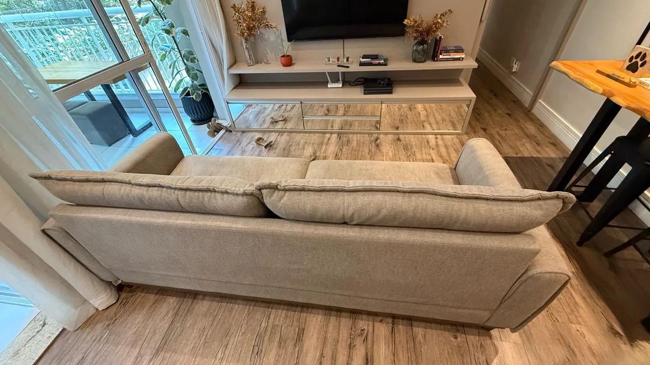 SOFÁ TECIDO EM LINHO 220x92 cm  - Foto 5