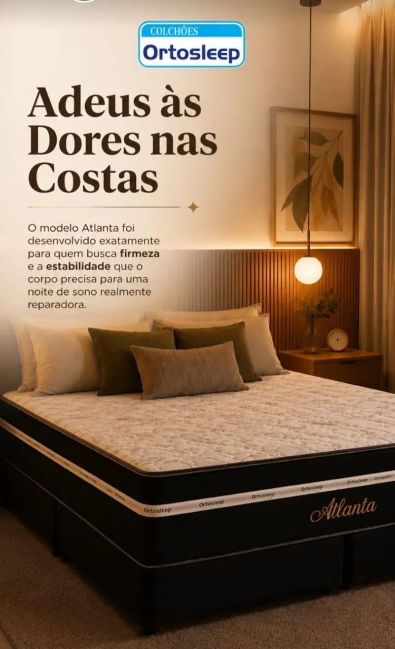 Colchão Atlanta semi ortopédico Queen size 