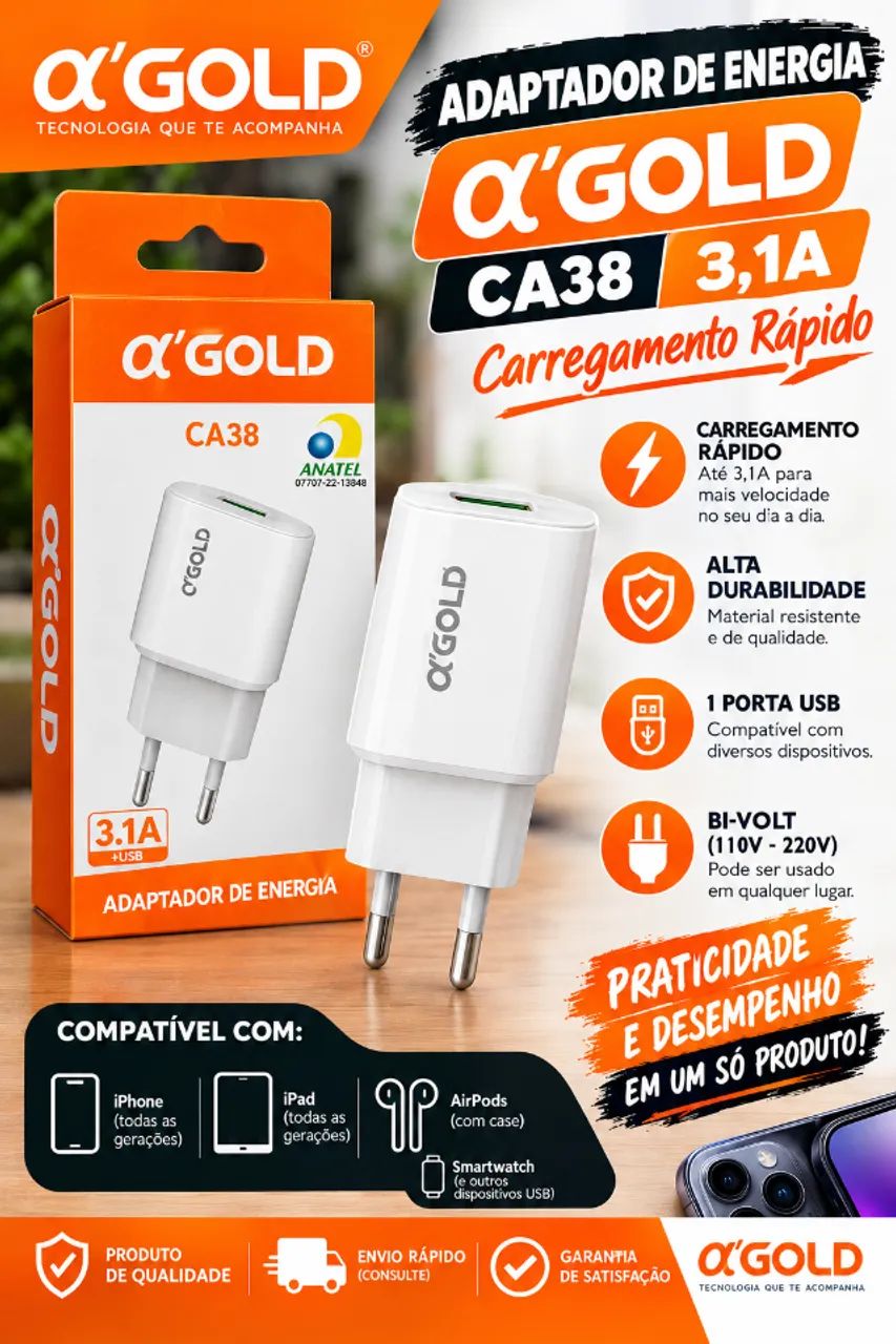Adaptador ?'GOLD GA38 ? 3,1A