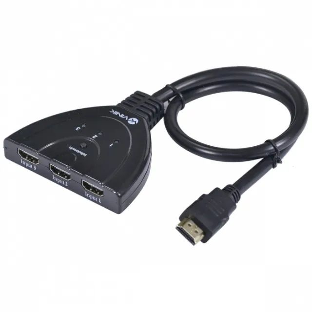 Switch Hdmi 3 Entradas e 1 Saida 1.3v Com Suporte 3d e 1080p *ENTREGA GRÁTIS*