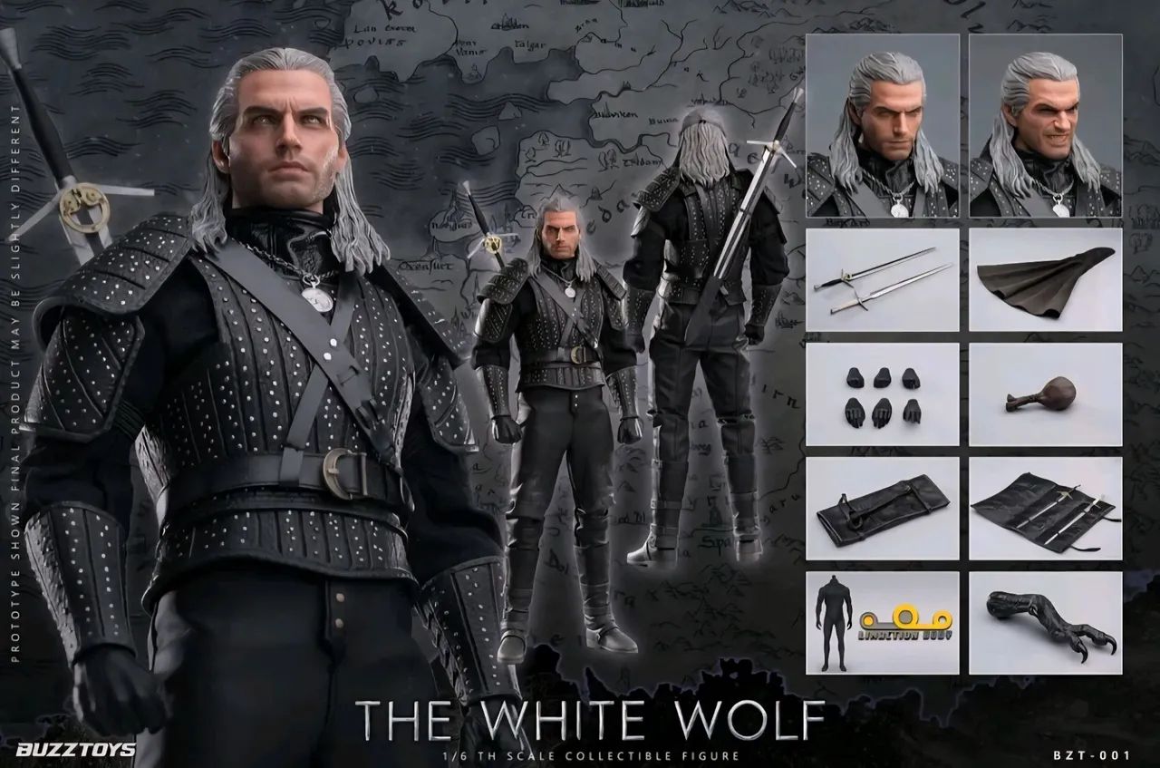 The Witcher 1/6 Buzztoys Geralt de Rivia The White Wolf 