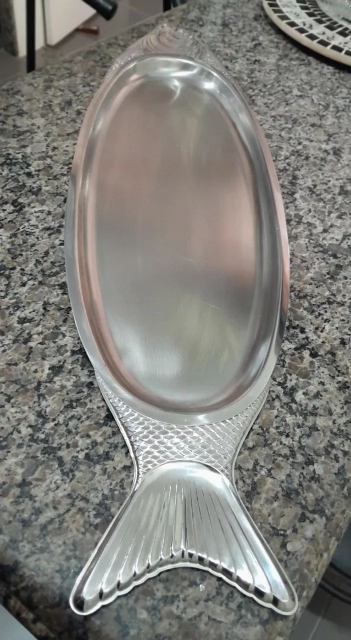 Travessa Peixe em Aço Inox Wolff - Original e Conservada - Foto 2