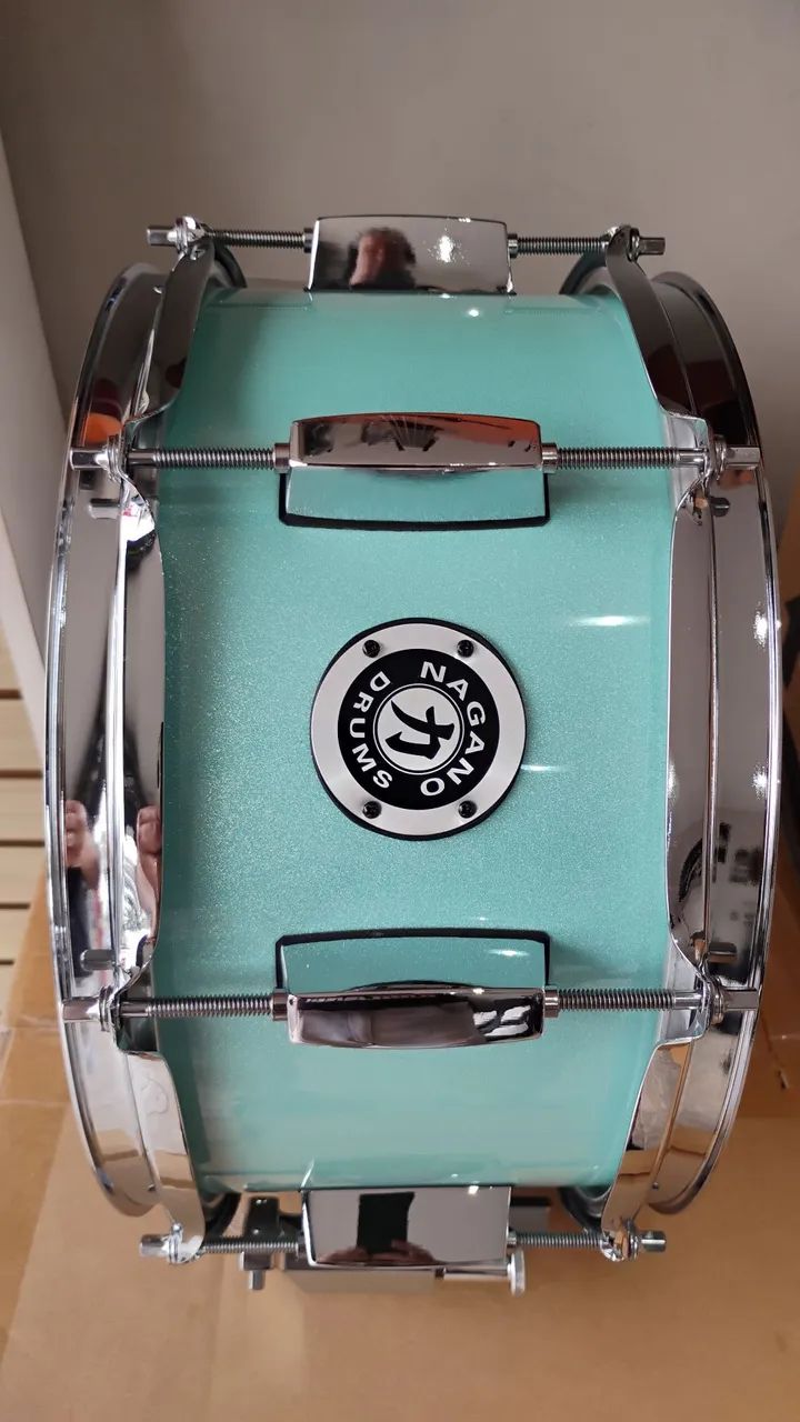 Caixa de Bateria Nagano Beat 12x6/Sweet Green(Azul cintilante)Nova/No Plástico/Mega Oferta - Foto 2