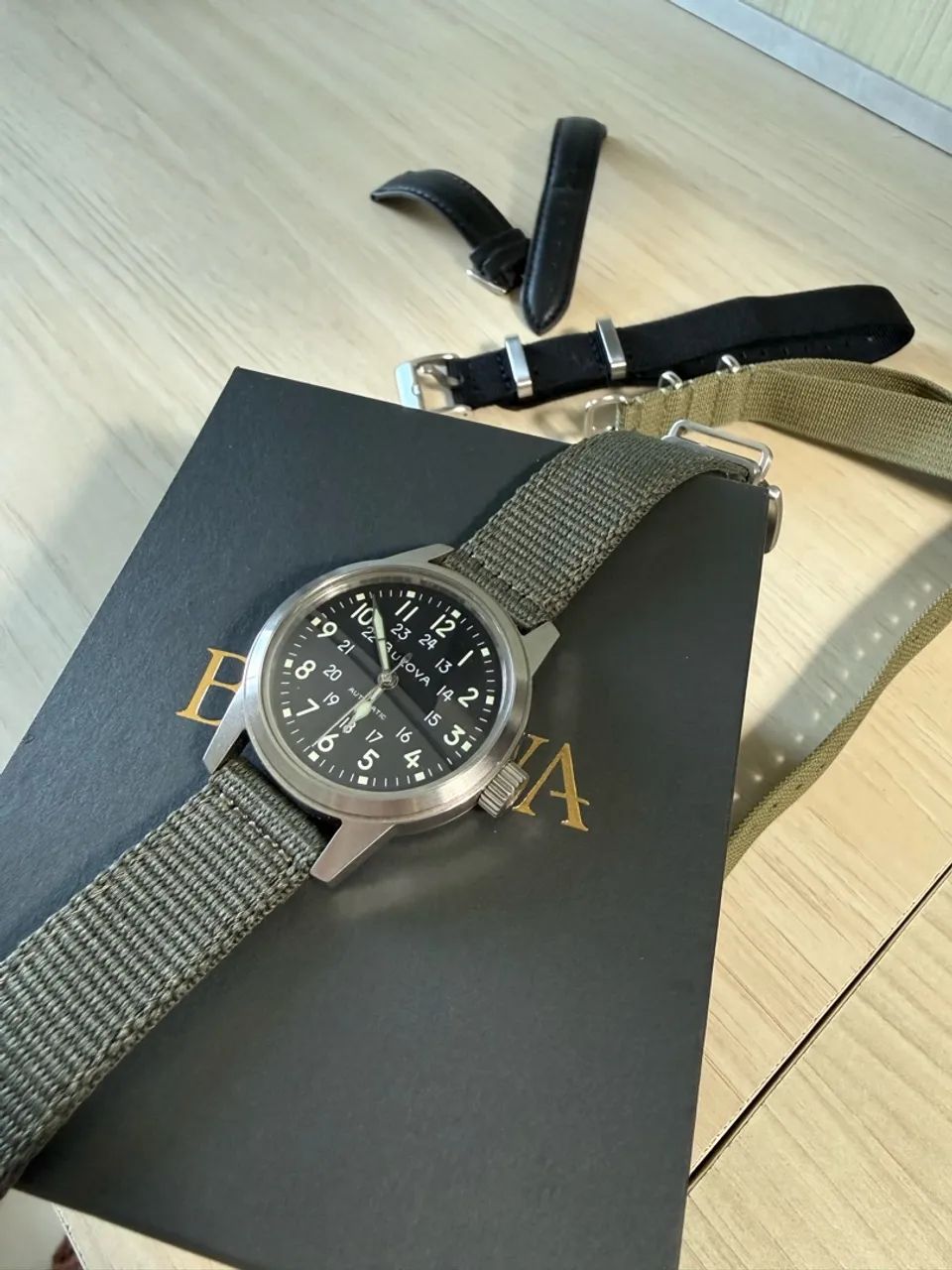 Bulova Relógio masculino Military Heritage Hack Veteran's