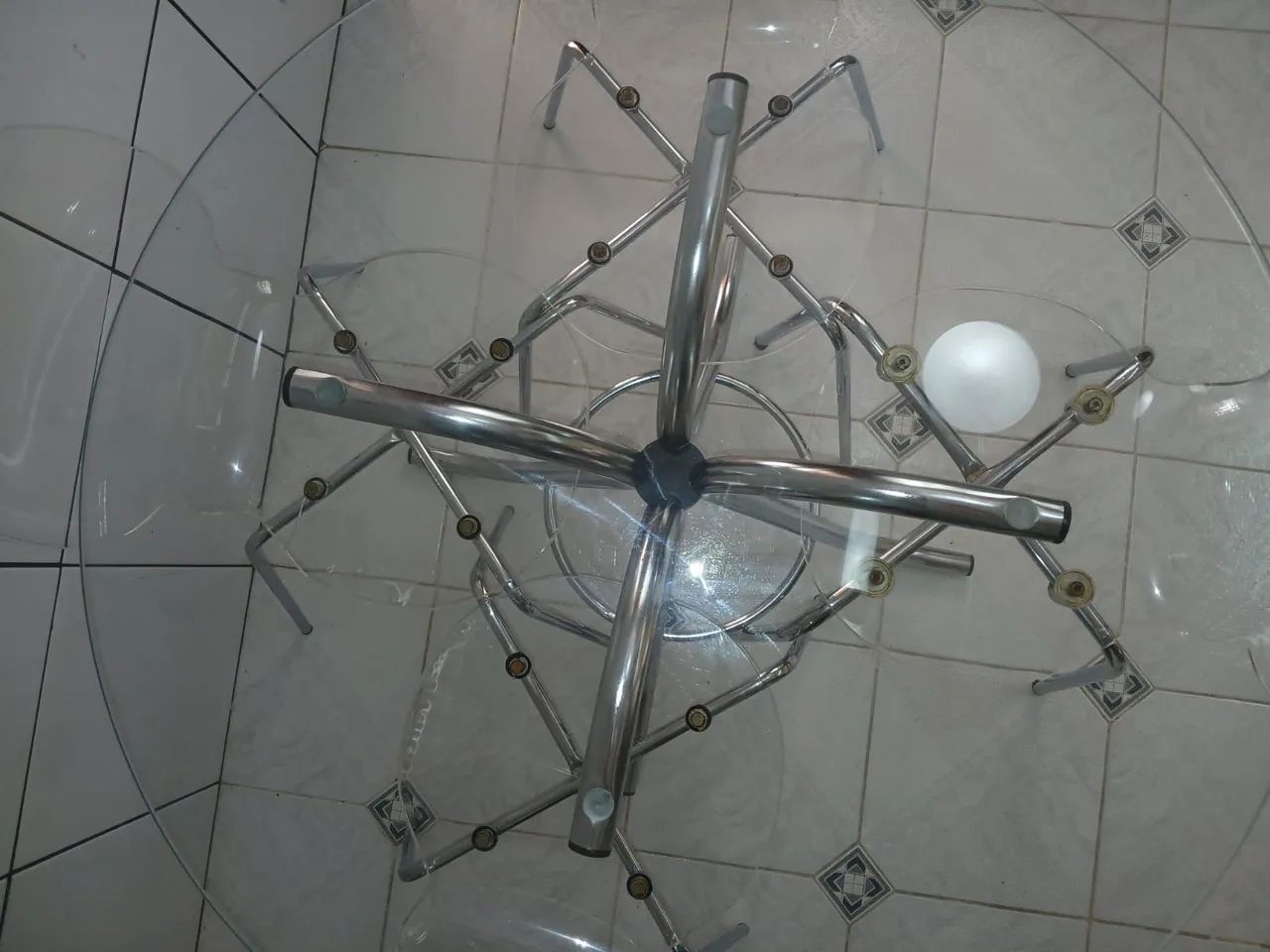 Mesa com tampo de vidro  - Foto 2