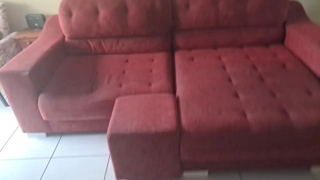 Sofá retrátil e reclinável 2 lugares com chase