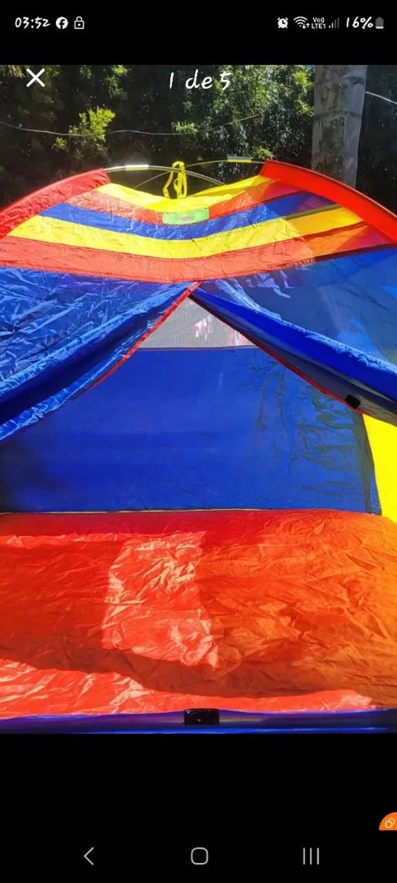 Tenda barraca casinha  infantil  1.40 x 1.40 - Foto 5