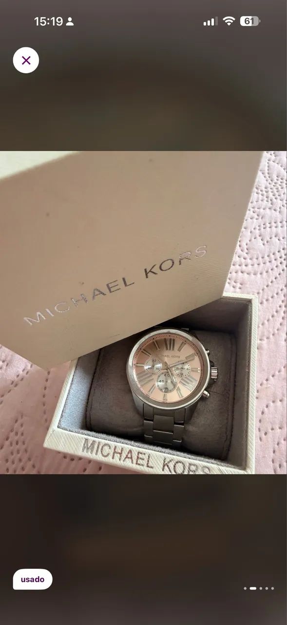 Relógio Michael Kors Feminino Original - Prateado com Rosê (Com Caixa) - Foto 3
