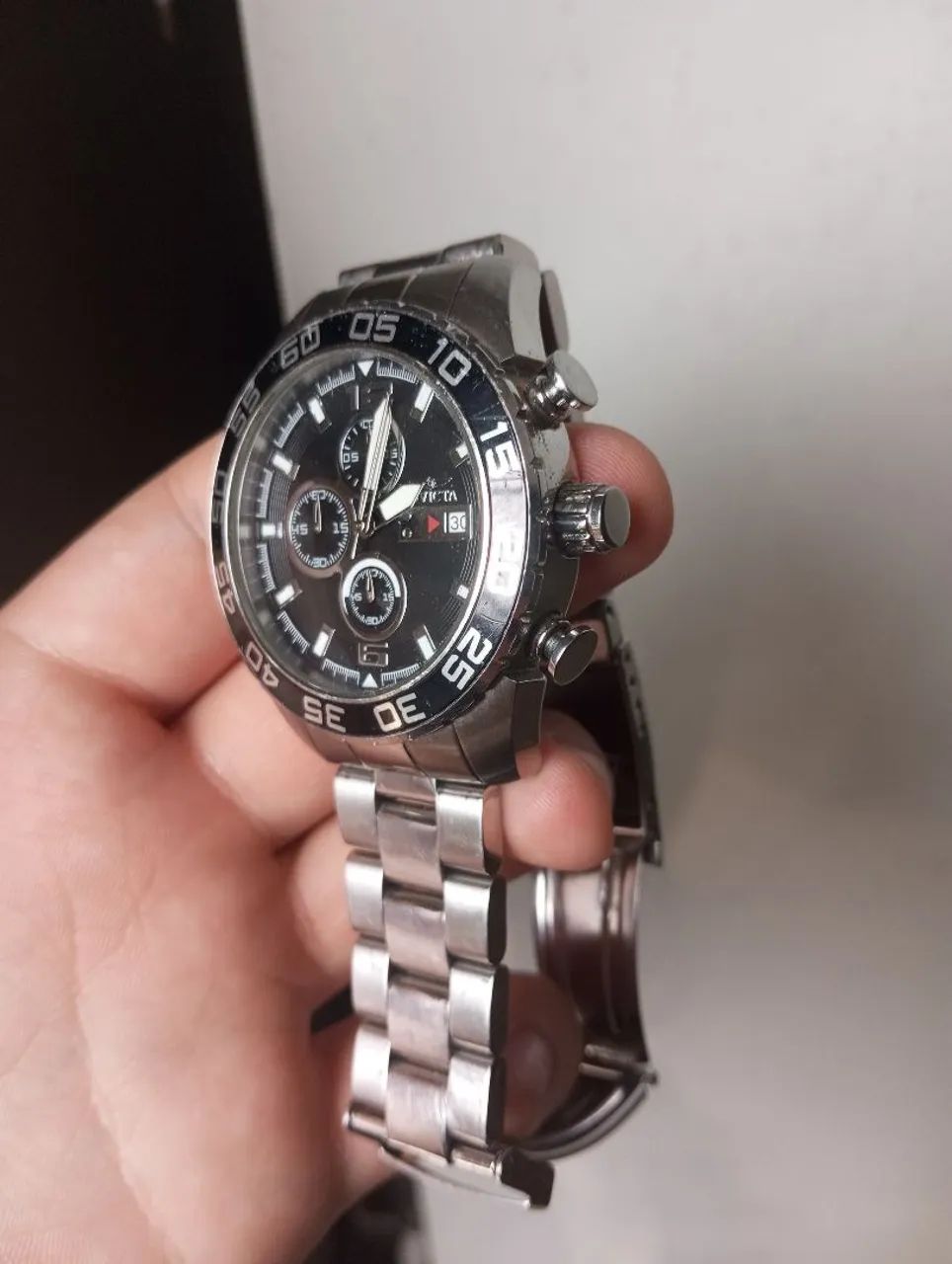Vendo ou Troco! Relógio Invicta Specialty Cronógrafo com Caixa e Elos Extras - Foto 4