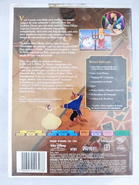 DVD - A Bela e a Fera - Disney Edição Especial Limitada - Cd Duplo  - Foto 2