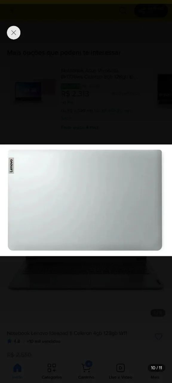  Notebook Lenovo IdeaPad 1, sem marcas de uso  - Ótimo para o dia a dia! ?** - Foto 4